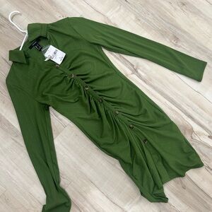 Forever 21 Green Long Sleeve Dress